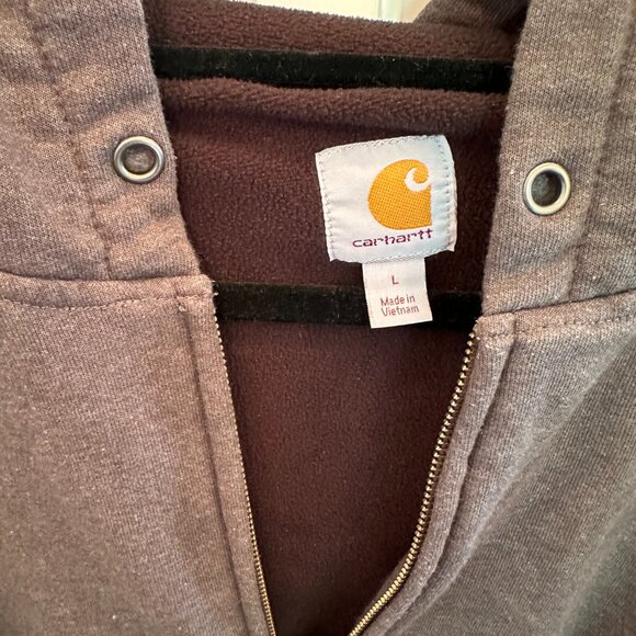 Carhartt Men's Rain Defender Loose Fit Full-zip Sweatshirt Charcoal Gray Large - Picture 2 of 6